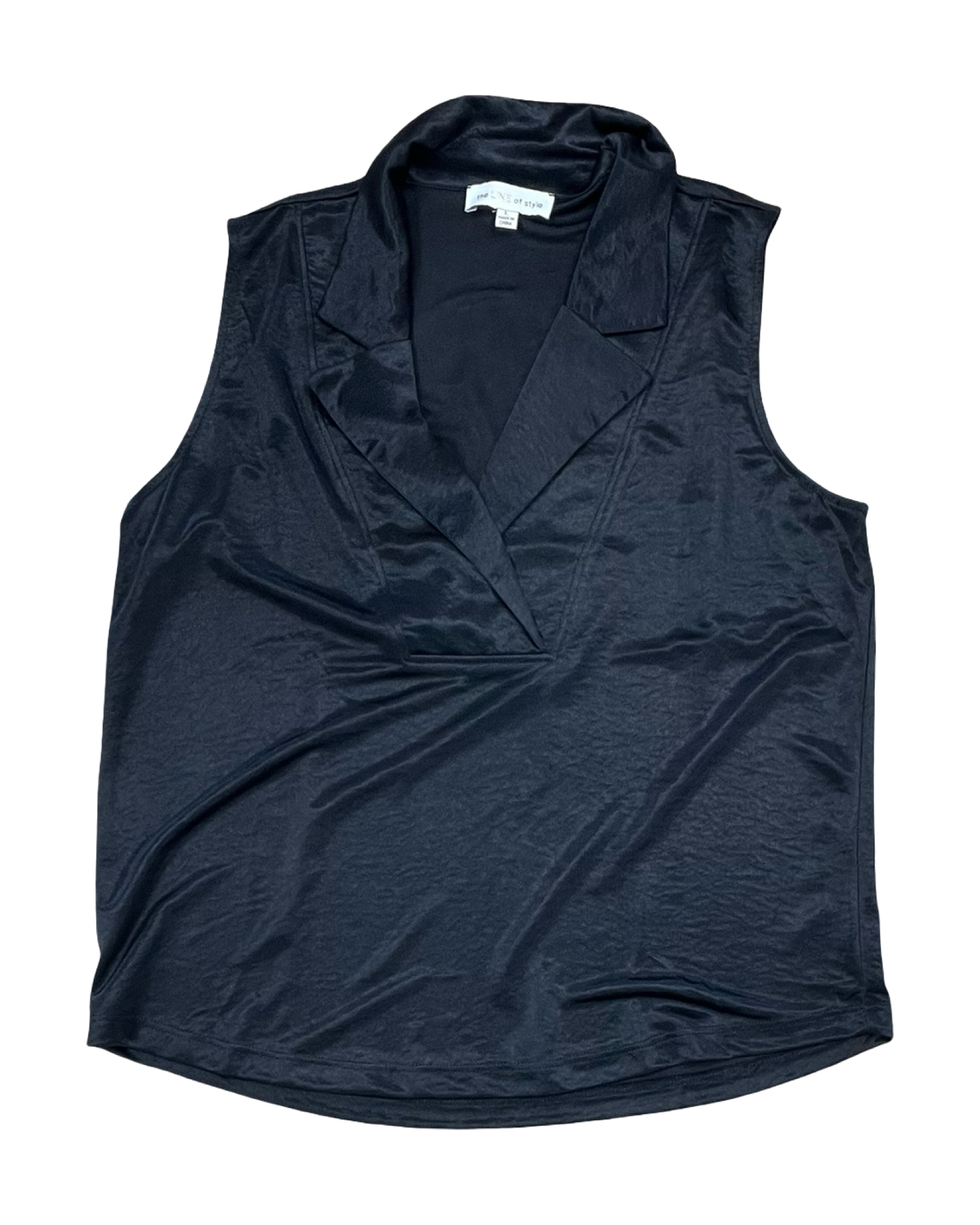 Top Sleeveless By Clothes Mentor In Black, Size:L