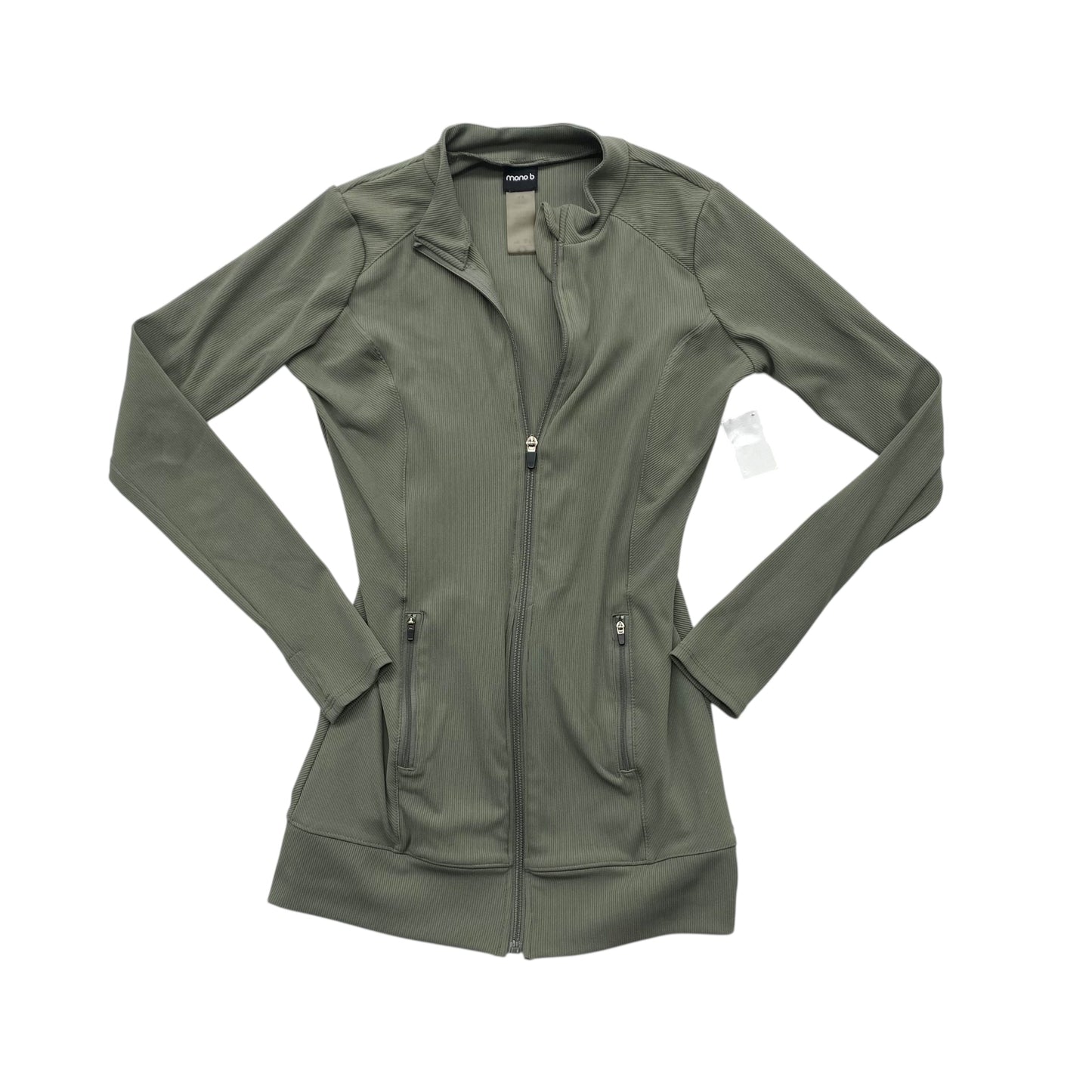 Athletic Sweatshirt Collar By Mono B In Green, Size:M