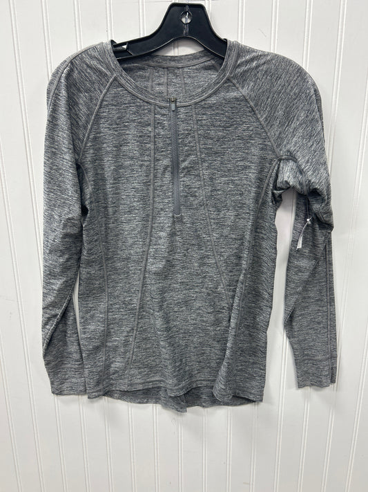 Athletic Top Ls Collar By Athleta In Grey, Size:S