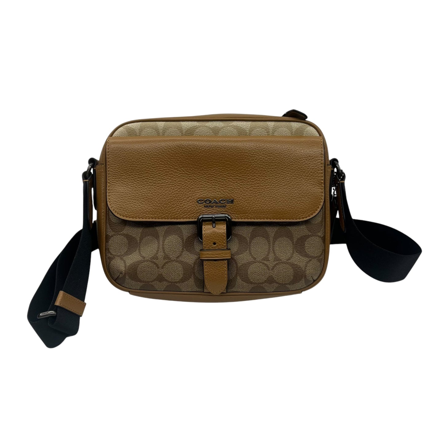 Crossbody Designer By Coach In Brown, Size:Medium