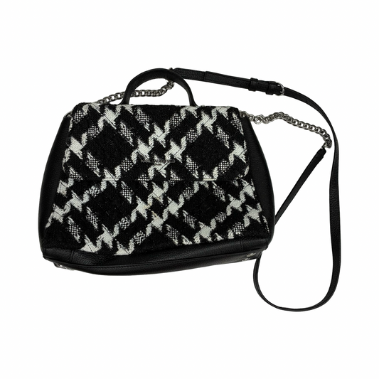 Handbag Designer By Karl Lagerfeld In Black & White, Size:Medium