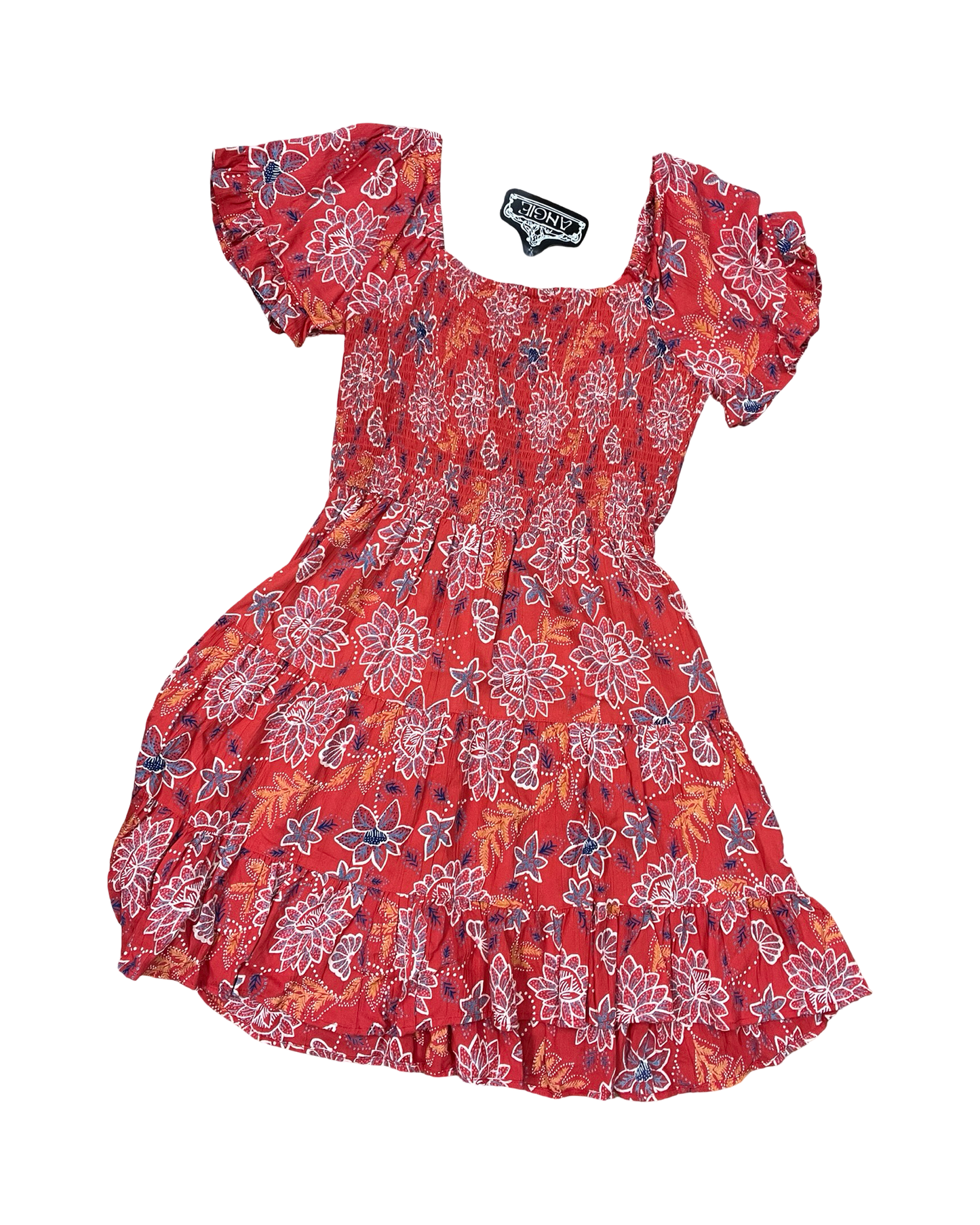 Dress Casual Midi By Angie In Orange, Size:L