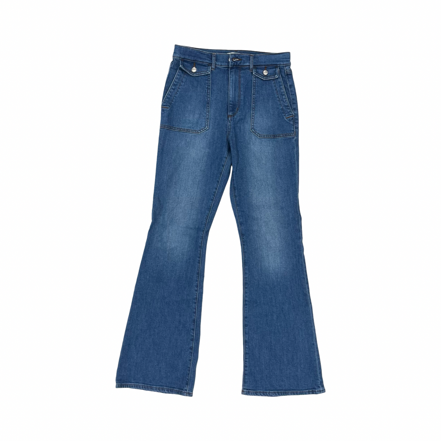 Jeans Wide Leg By Loft In Blue Denim, Size:6