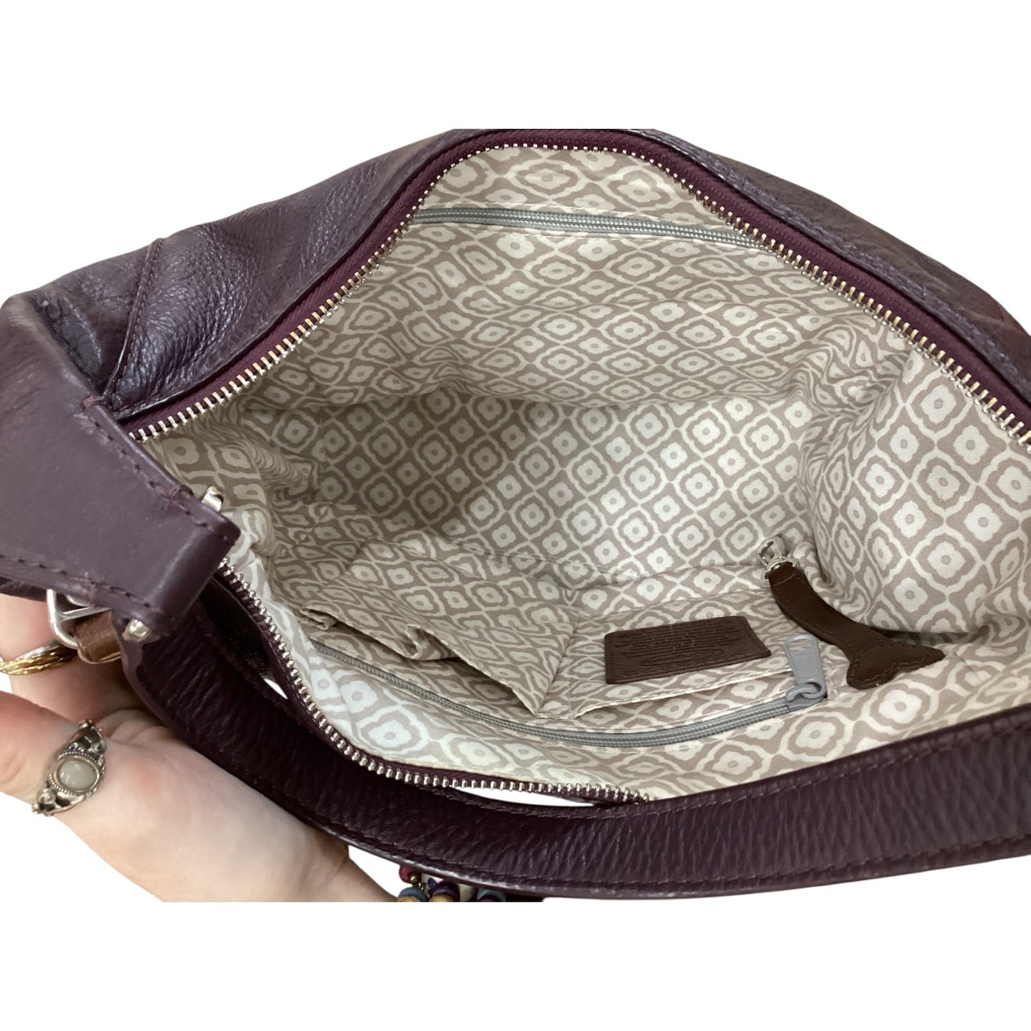 Handbag Leather By Brighton In Purple, Size:Large