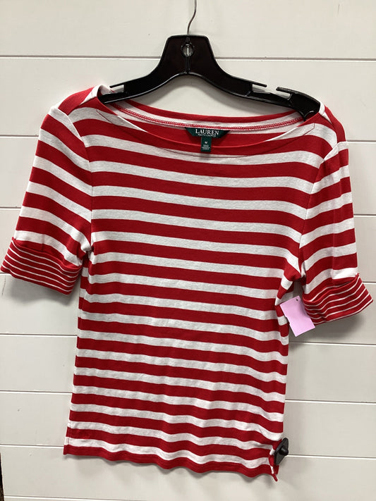 Top Ss By Ralph Lauren In Red & White, Size:M