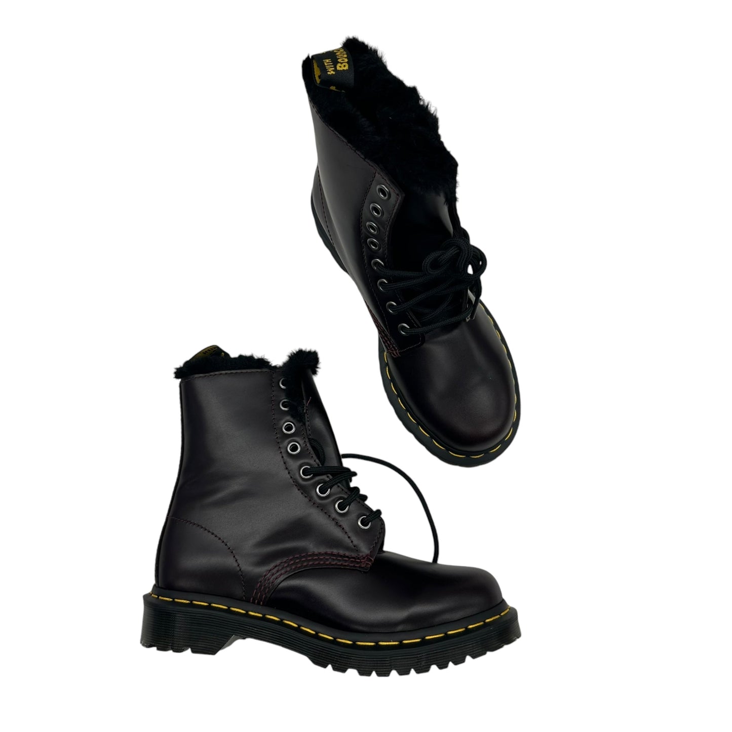 Boots Leather By Dr Martens In Purple, Size:5