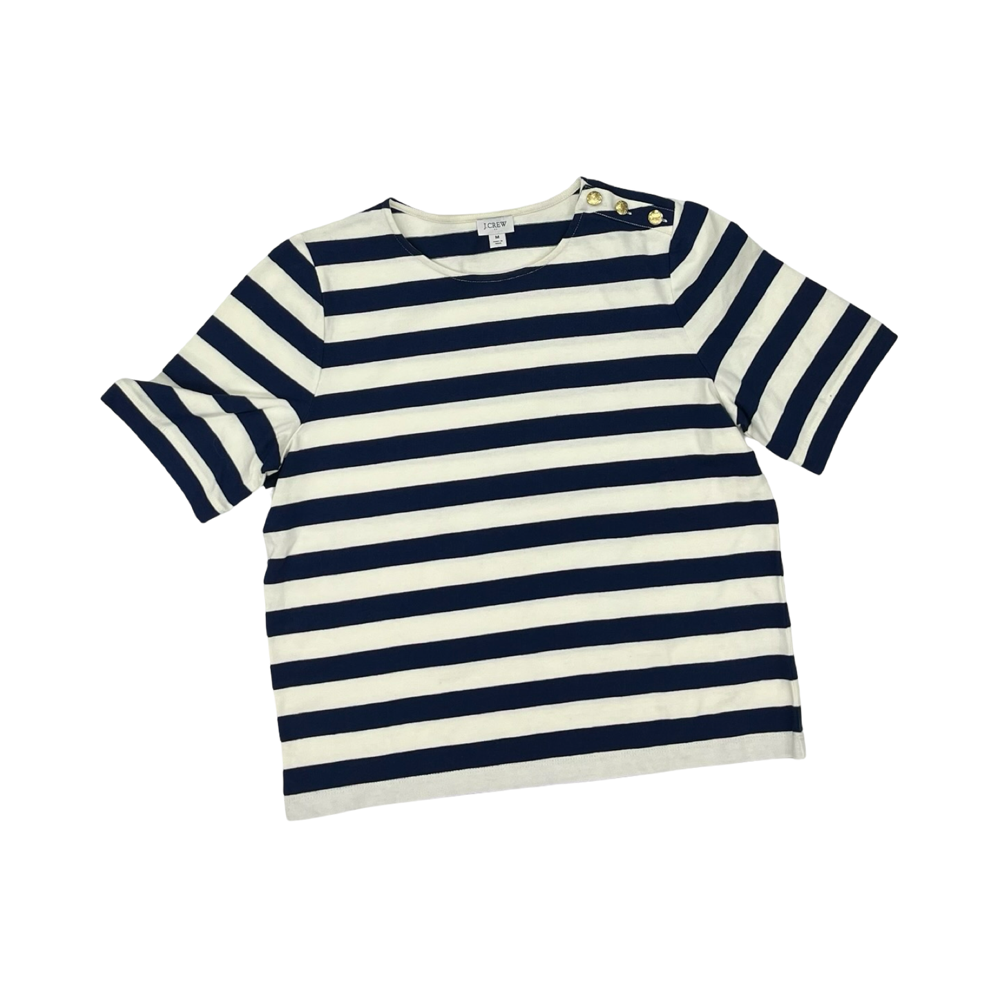 Top Ss By J. Crew In Blue & White, Size:M