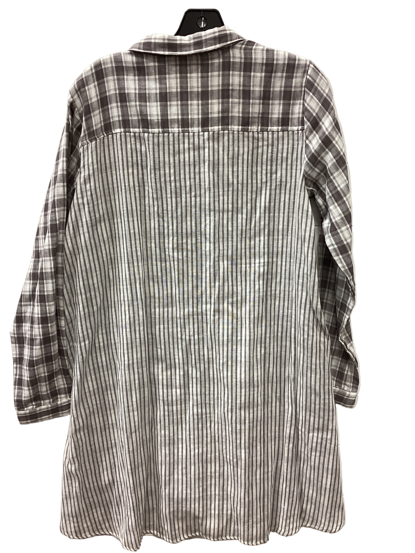 Dress Casual Midi By Mystree In Cream & Grey, Size:M