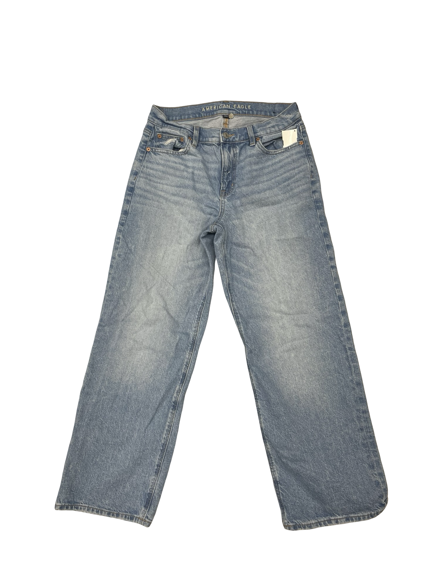 Jeans Straight By American Eagle In Blue Denim, Size:4P