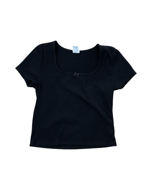 Top Ss Basic By No Boundaries In Black, Size:L