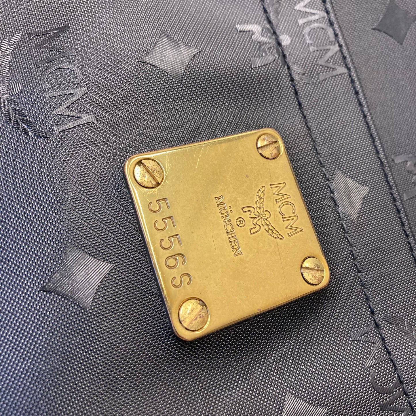 Tote Luxury Designer By Mcm In Black, Size:Large