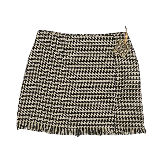 Skirt Mini & Short By Christian Siriano In Black & Brown, Size:L