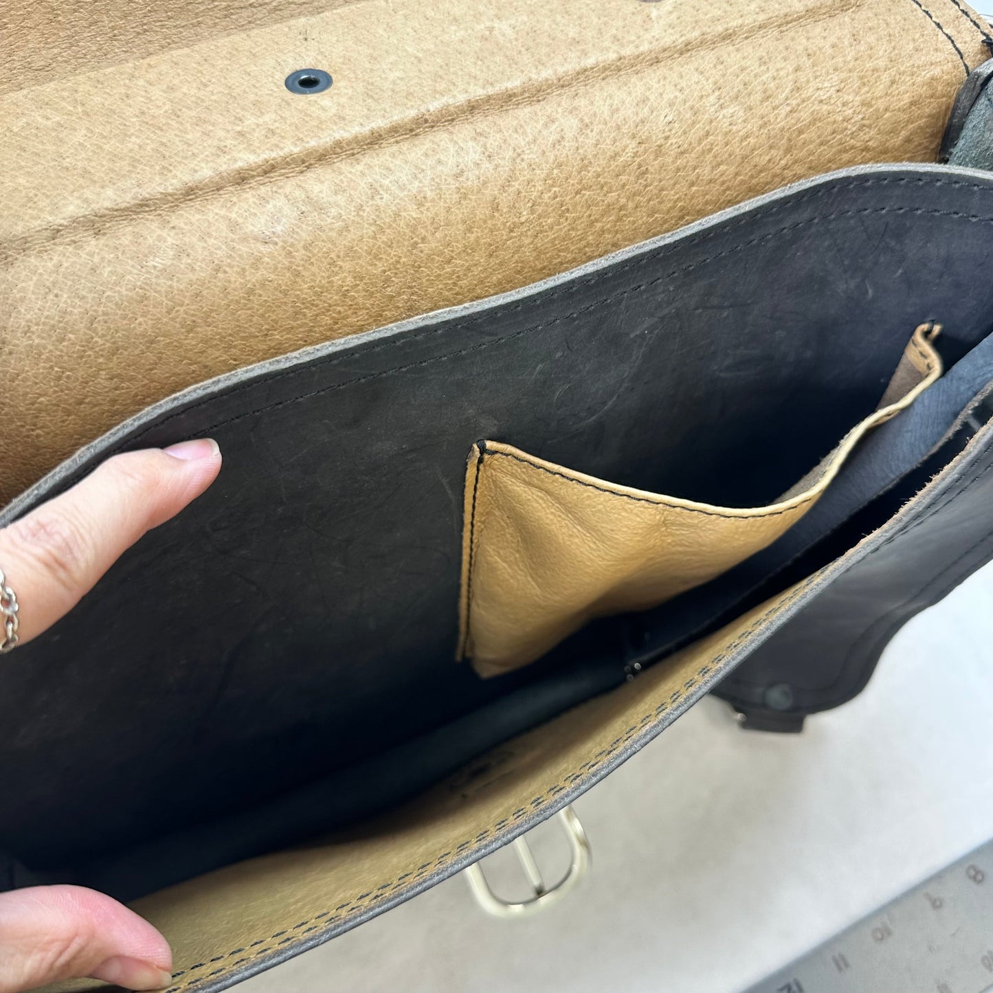 Laptop Bag Leather By SADDLEBACK, Size: Medium