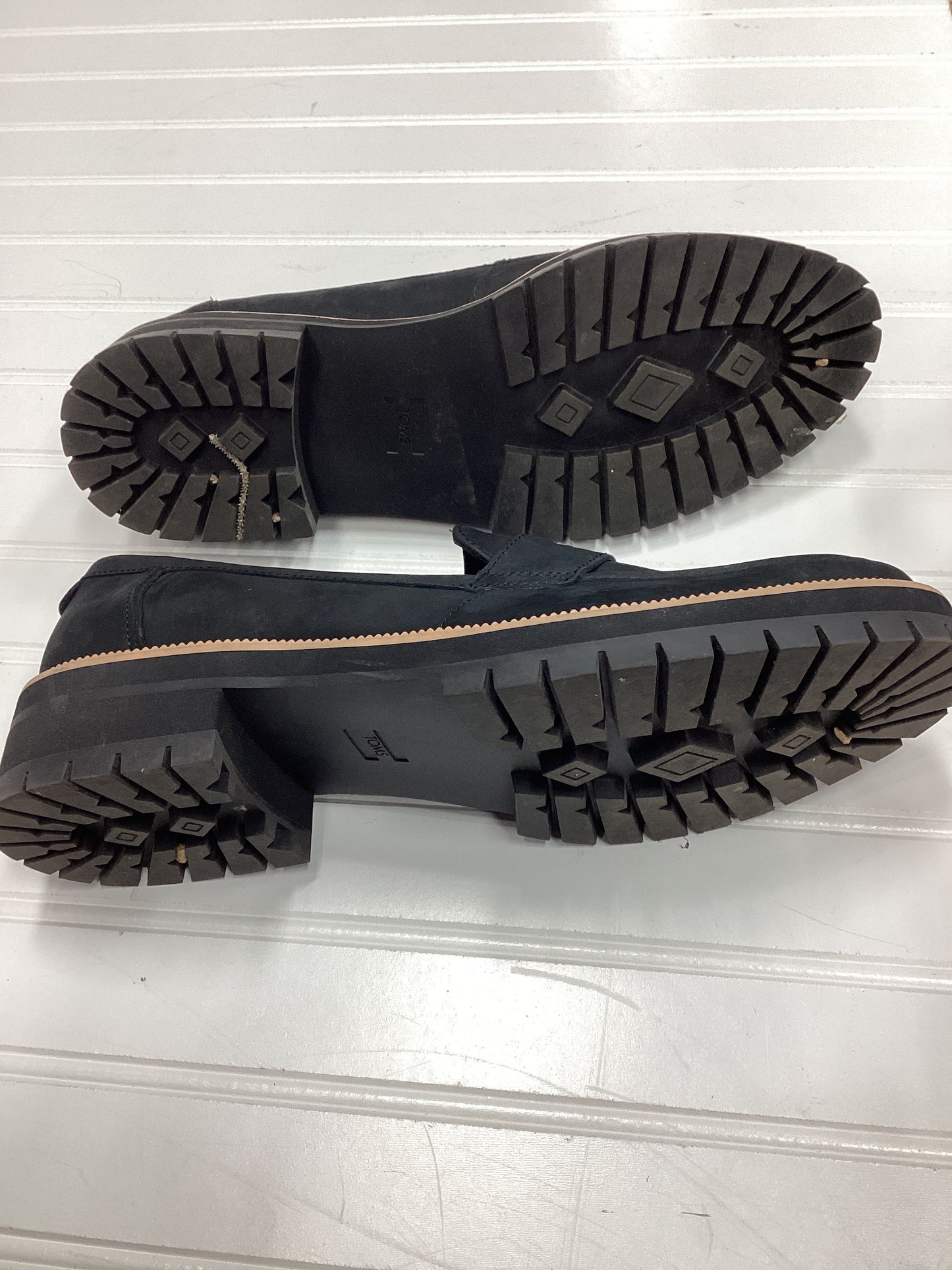 Shoes Flats By Toms In Black, Size:12