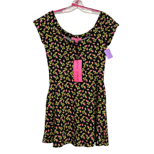 Dress Casual Short By Betsey Johnson In Black & Pink, Size:S