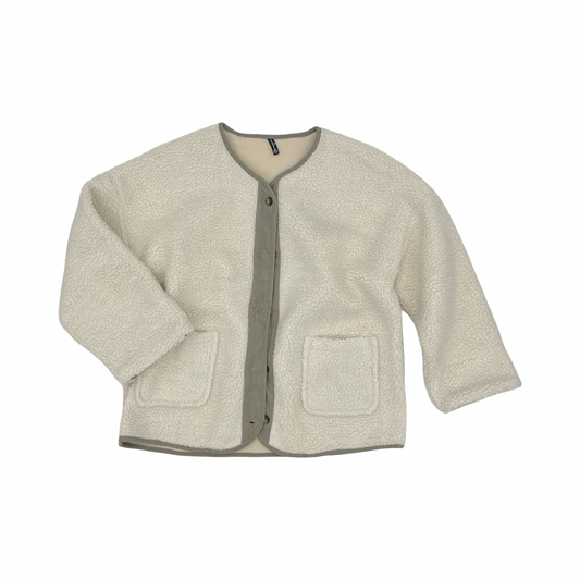Jacket Faux Fur & Sherpa By Prettygarden In Cream, Size:Xxl