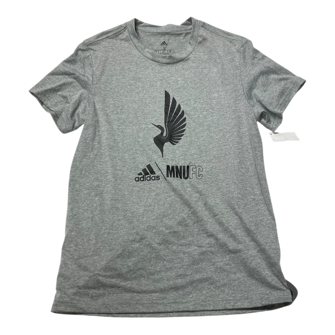 Athletic Top Ss By Adidas In Grey, Size:S