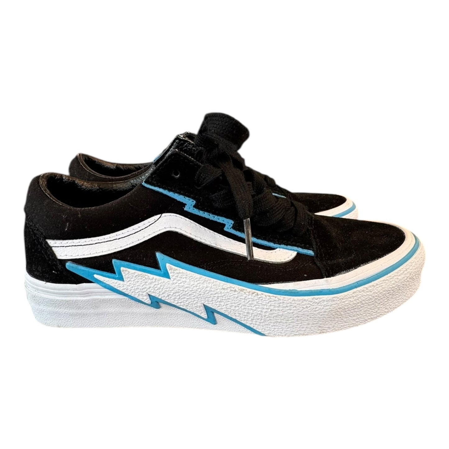 Shoes Sneakers By Vans In Black & Blue, Size:7