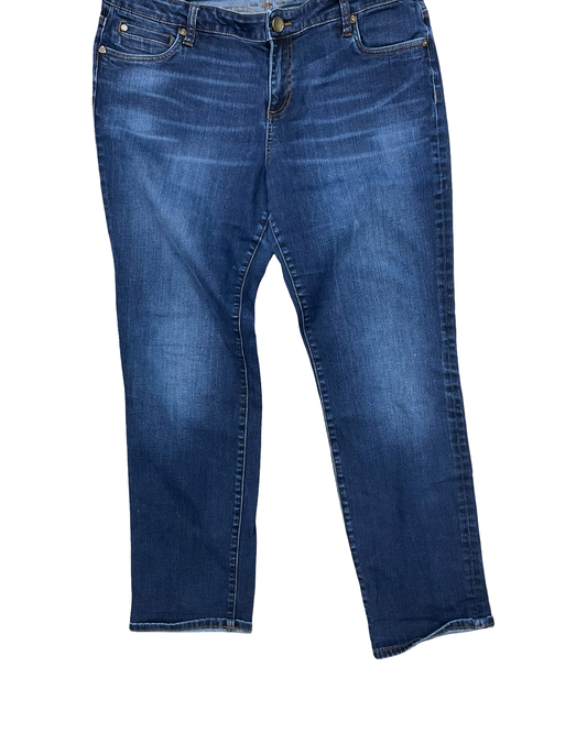 Jeans Boyfriend By Kut In Blue Denim, Size:16