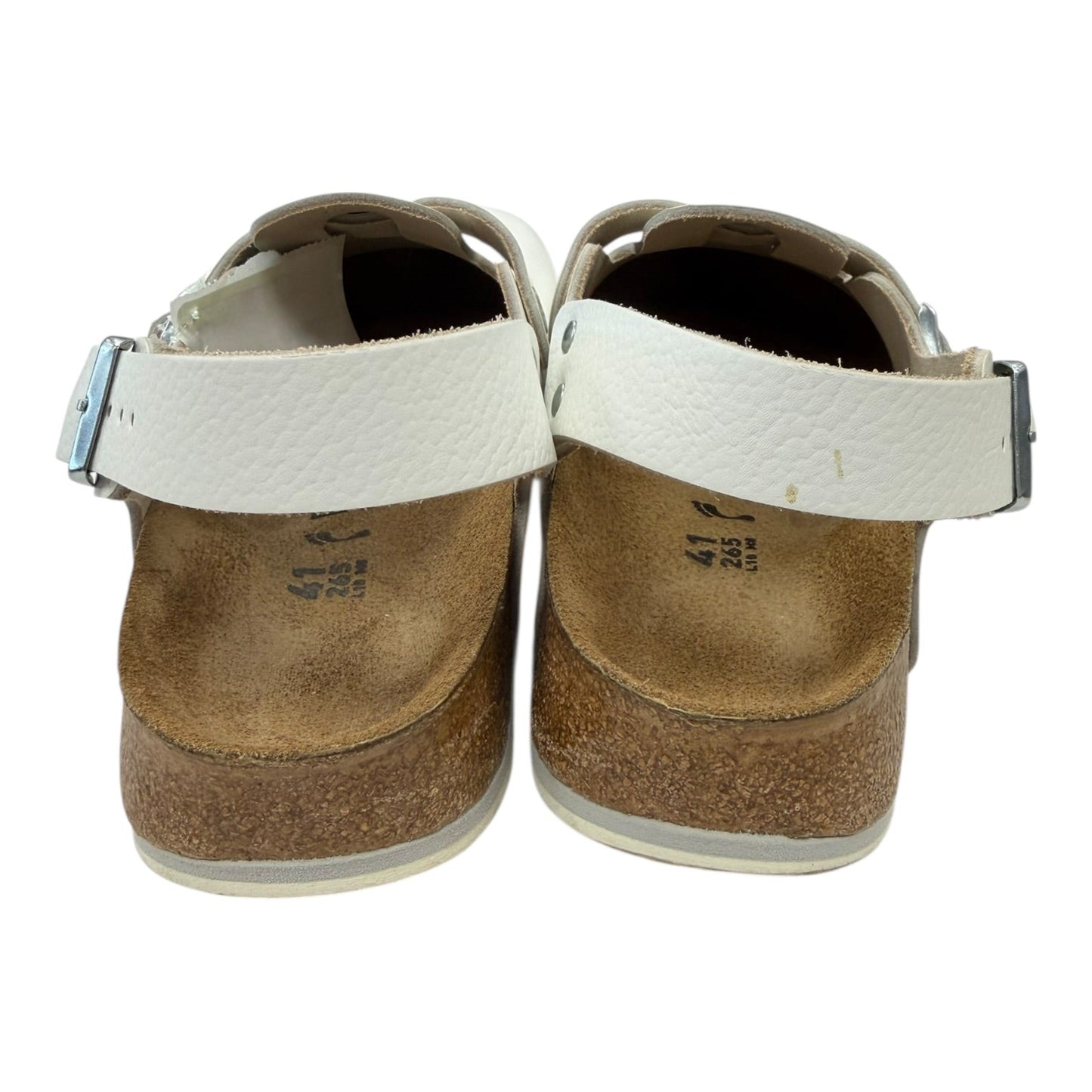 Shoes Flats By Birkenstock In White, Size:10.5