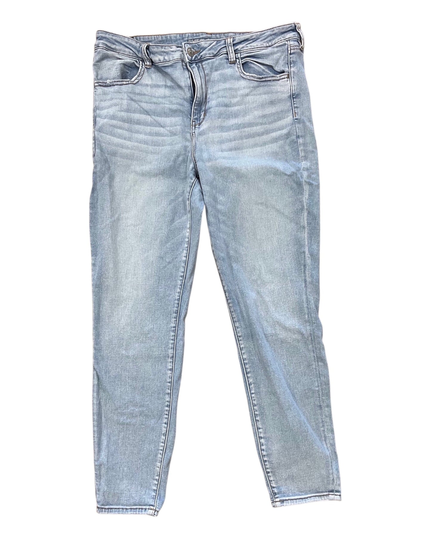 Jeans Skinny By American Eagle In Blue Denim, Size:18