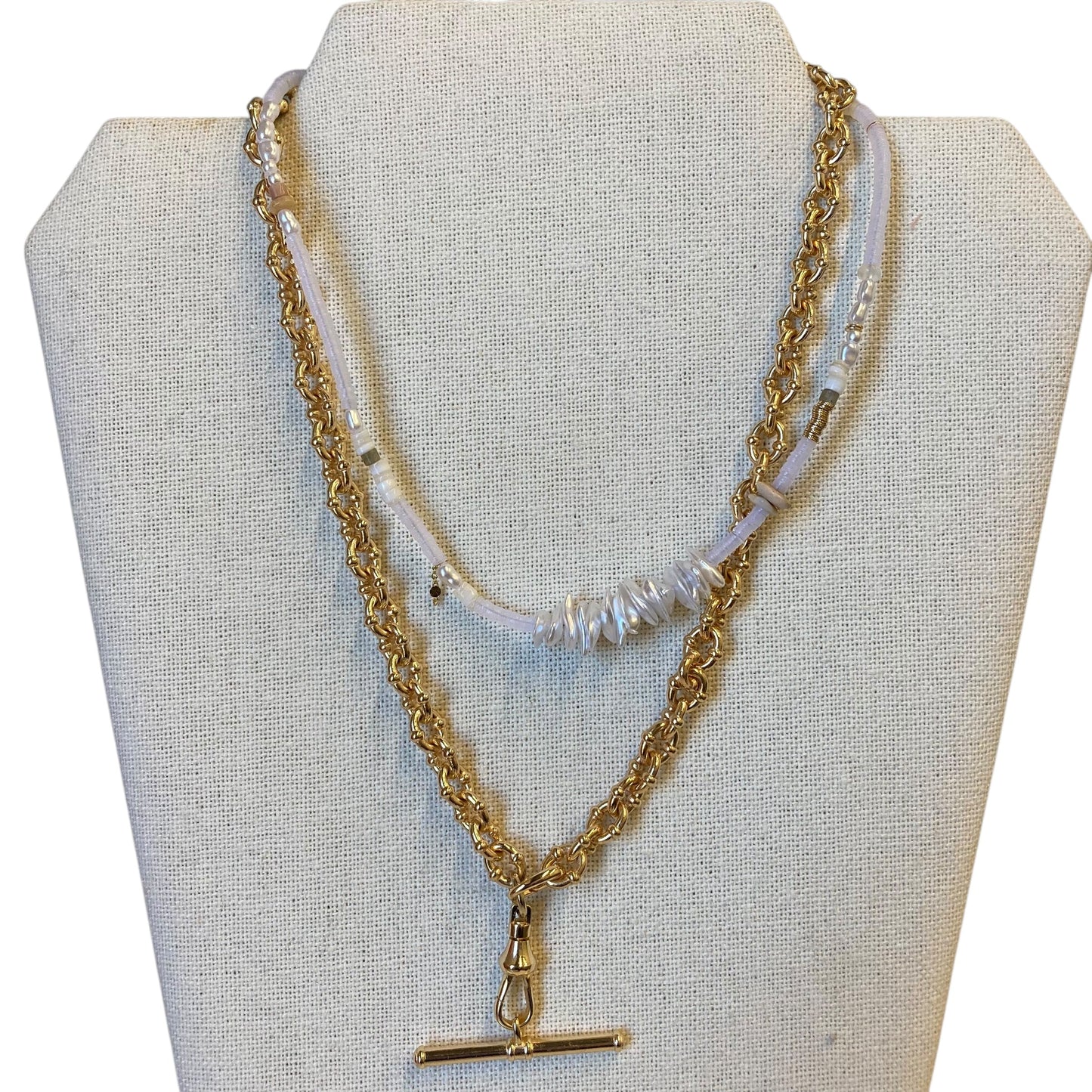 Necklace Layered By Anthropologie In Gold, Size:02 Piece Set