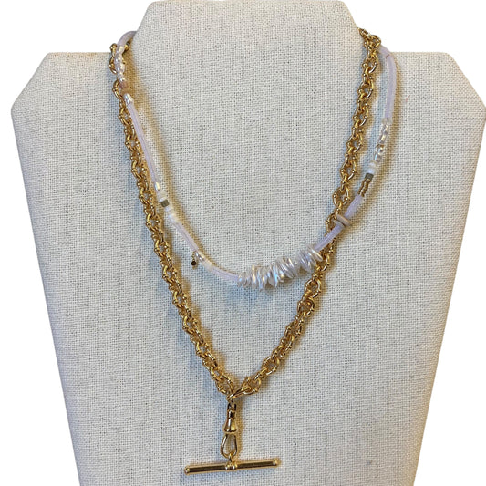 Necklace Layered By Anthropologie In Gold, Size:02 Piece Set