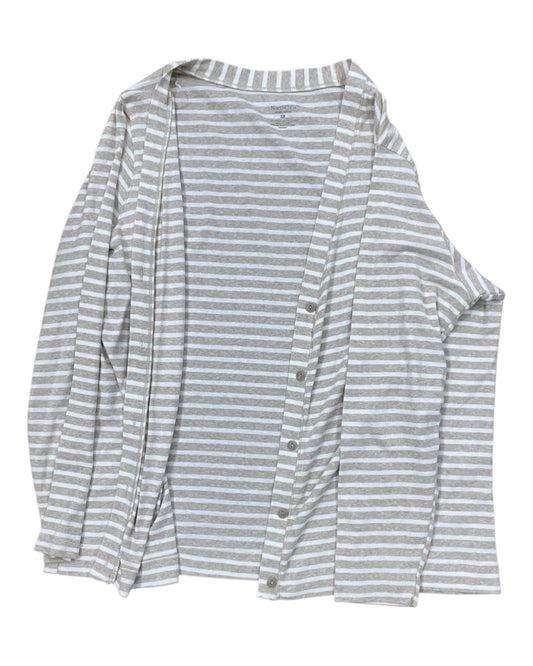Cardigan By Northcrest In Tan, Size:2X