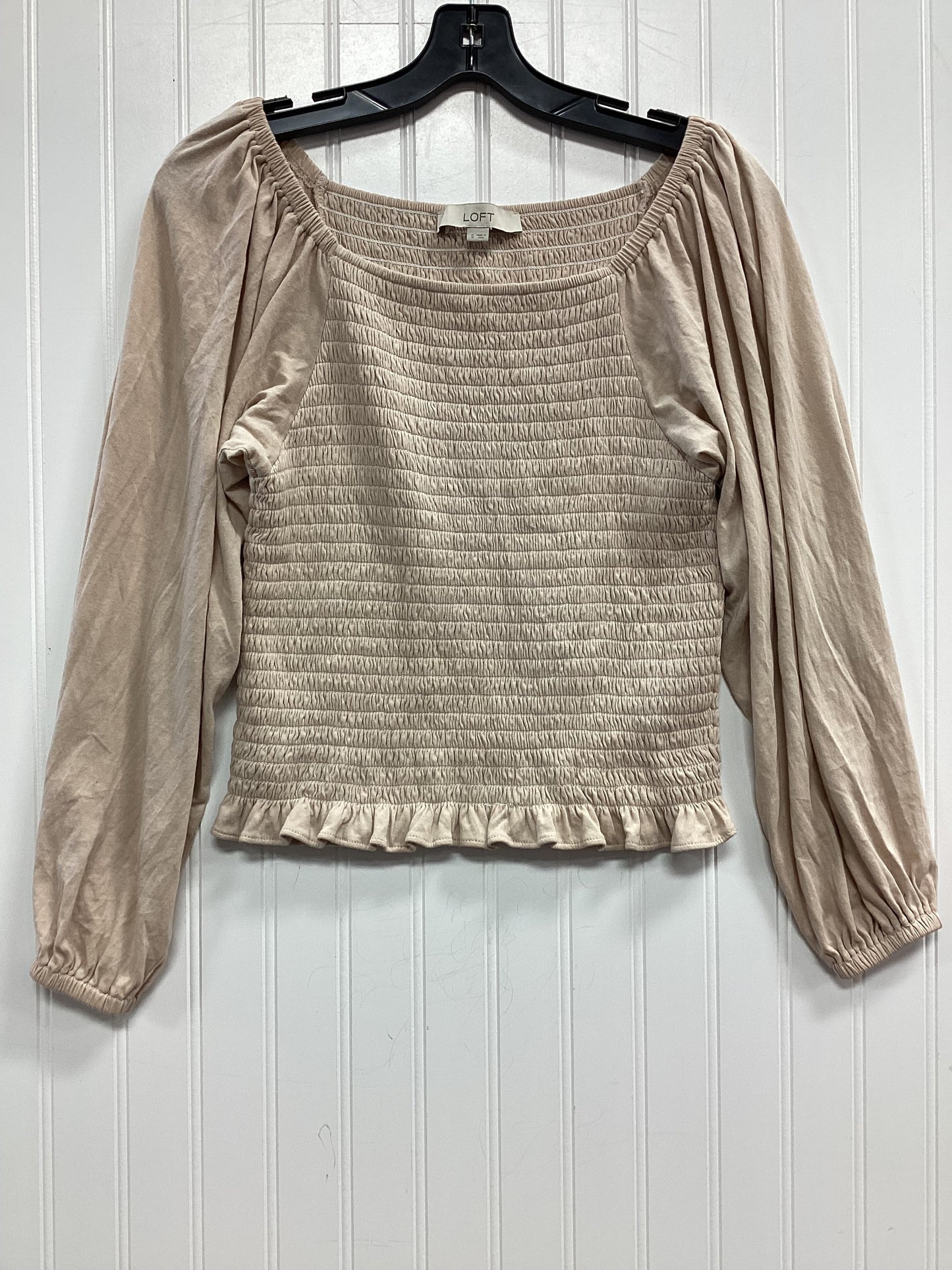 Top Ls By Loft In Cream, Size:S