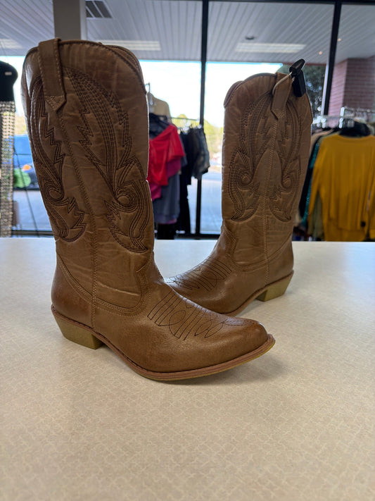 Boots Western By Coconuts In Tan, Size:6.5