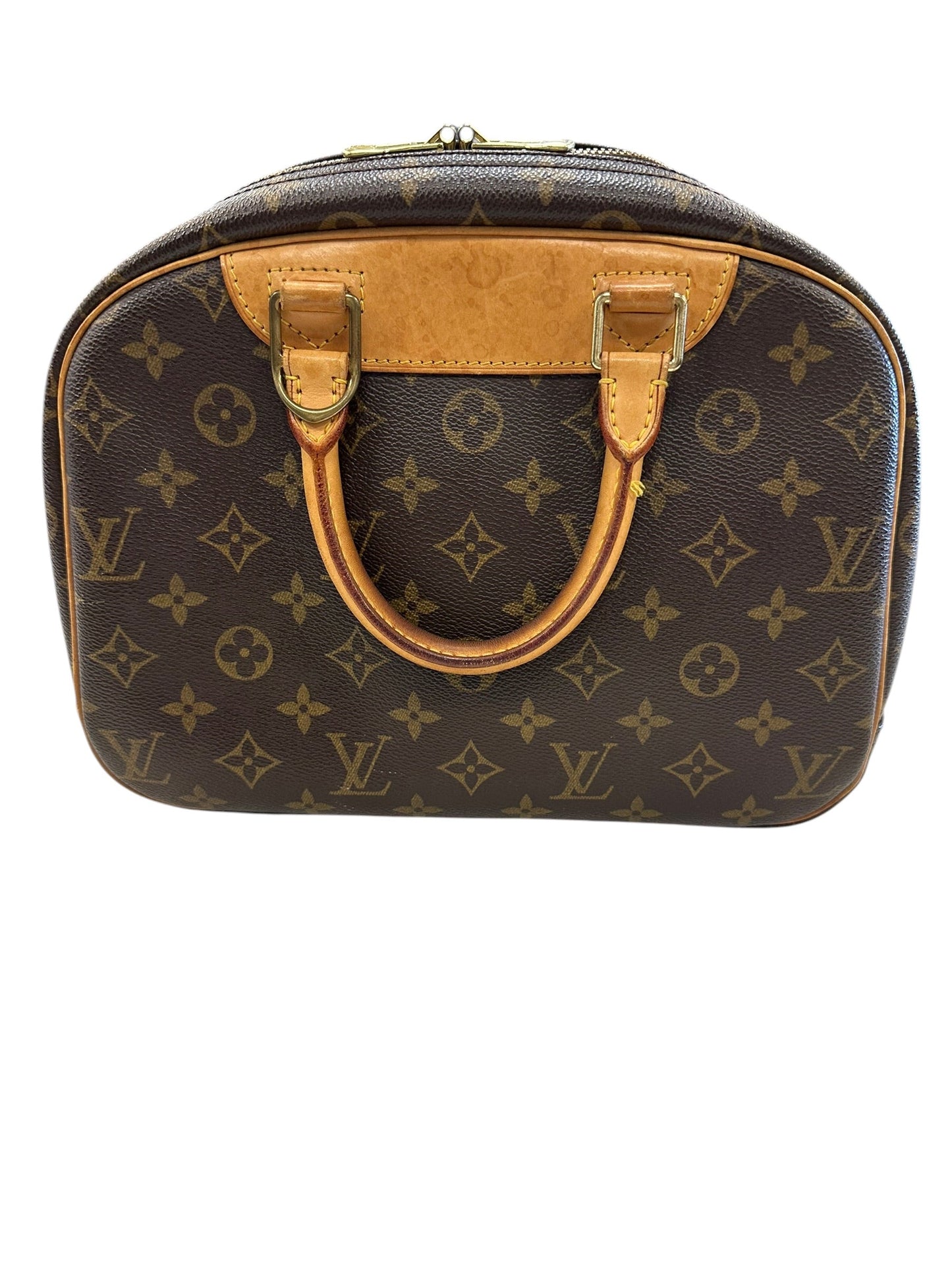 Handbag Luxury Designer By Louis Vuitton In Brown, Size:Medium