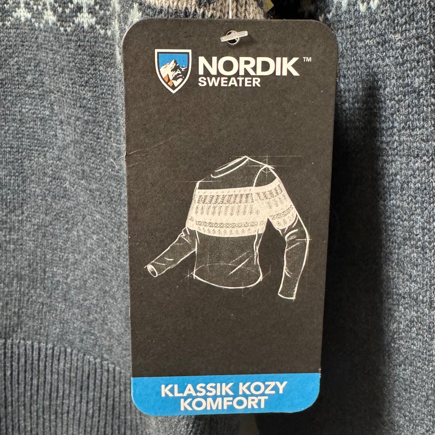 Klassik Kozy Komfort Crewneck Sweater Ribbed Hem and Cuffs By Kuhl In Metal Blue, Size: M