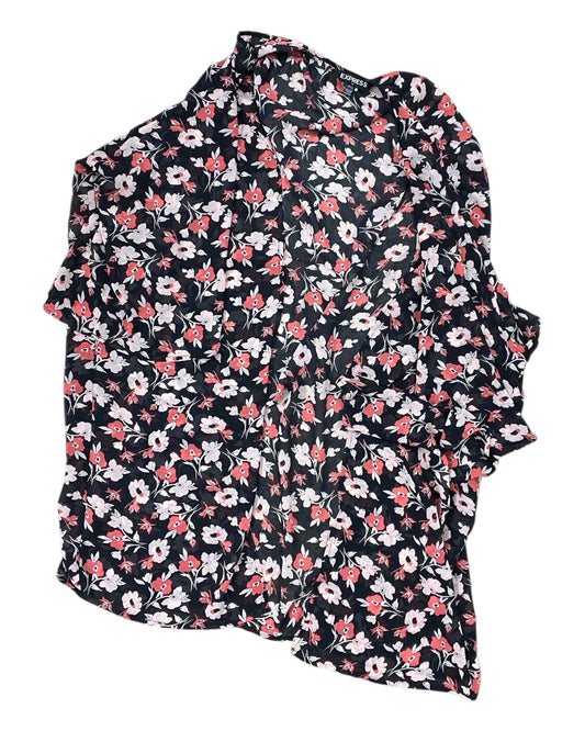Kimono By Express In Black & Orange, Size:Osfm