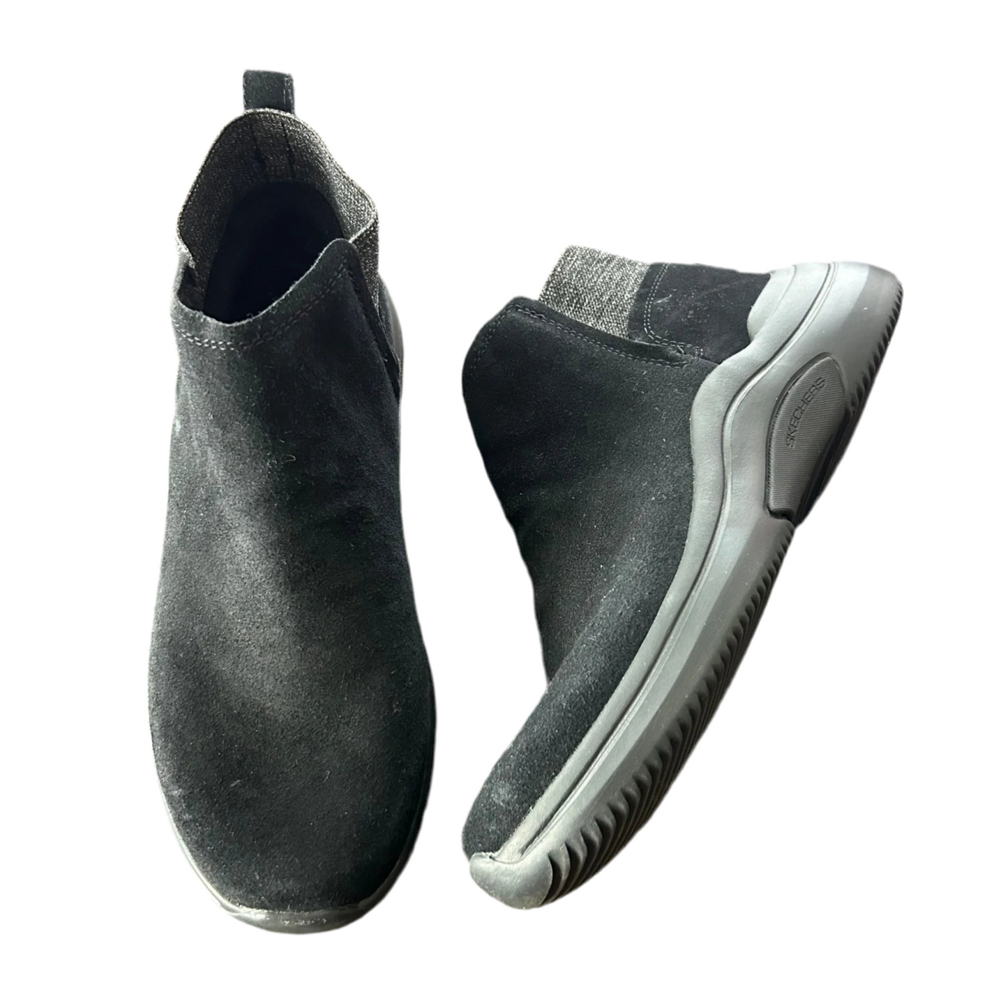 Boots Ankle Flats By Skechers In Black, Size: 7