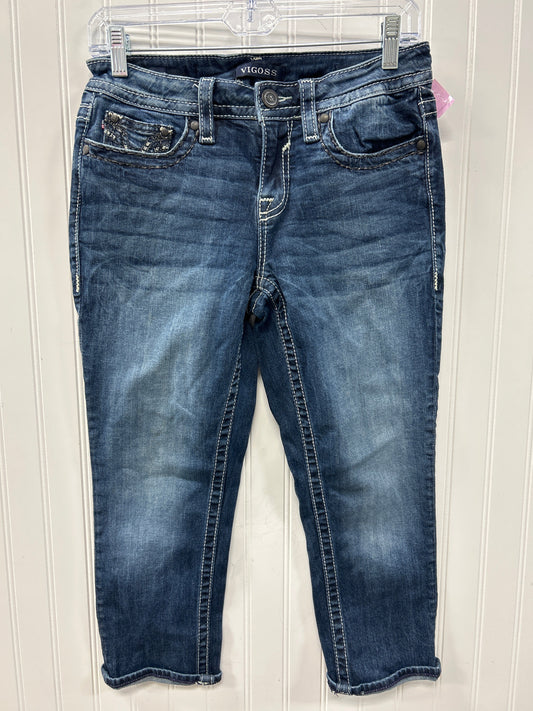 Capris By Vigoss In Blue Denim, Size:6