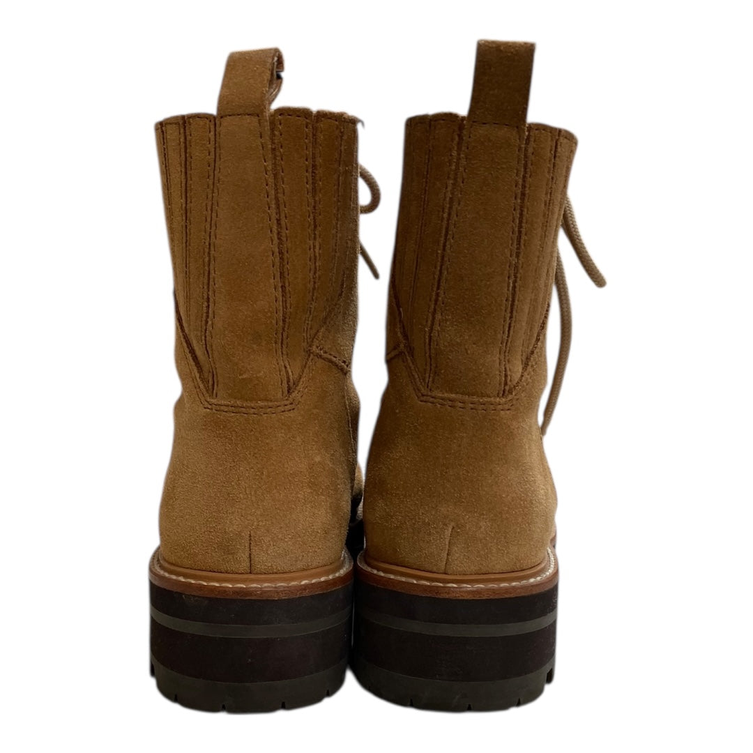 Boots Ankle Flats By Marc Fisher In Tan, Size:7.5