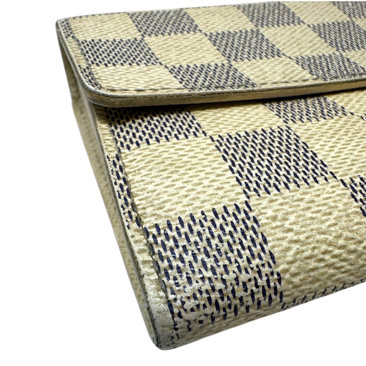 Damier Azur Sarah Wallet Luxury Designer By Louis Vuitton, Size: Large