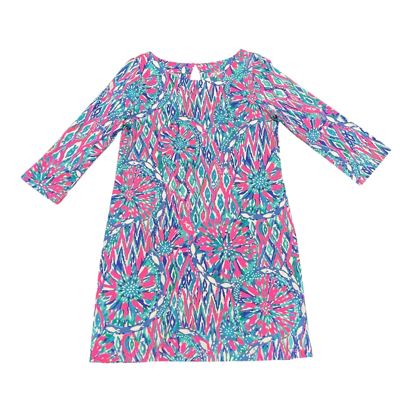 Dress Designer By Lilly Pulitzer In Blue & Pink, Size:L