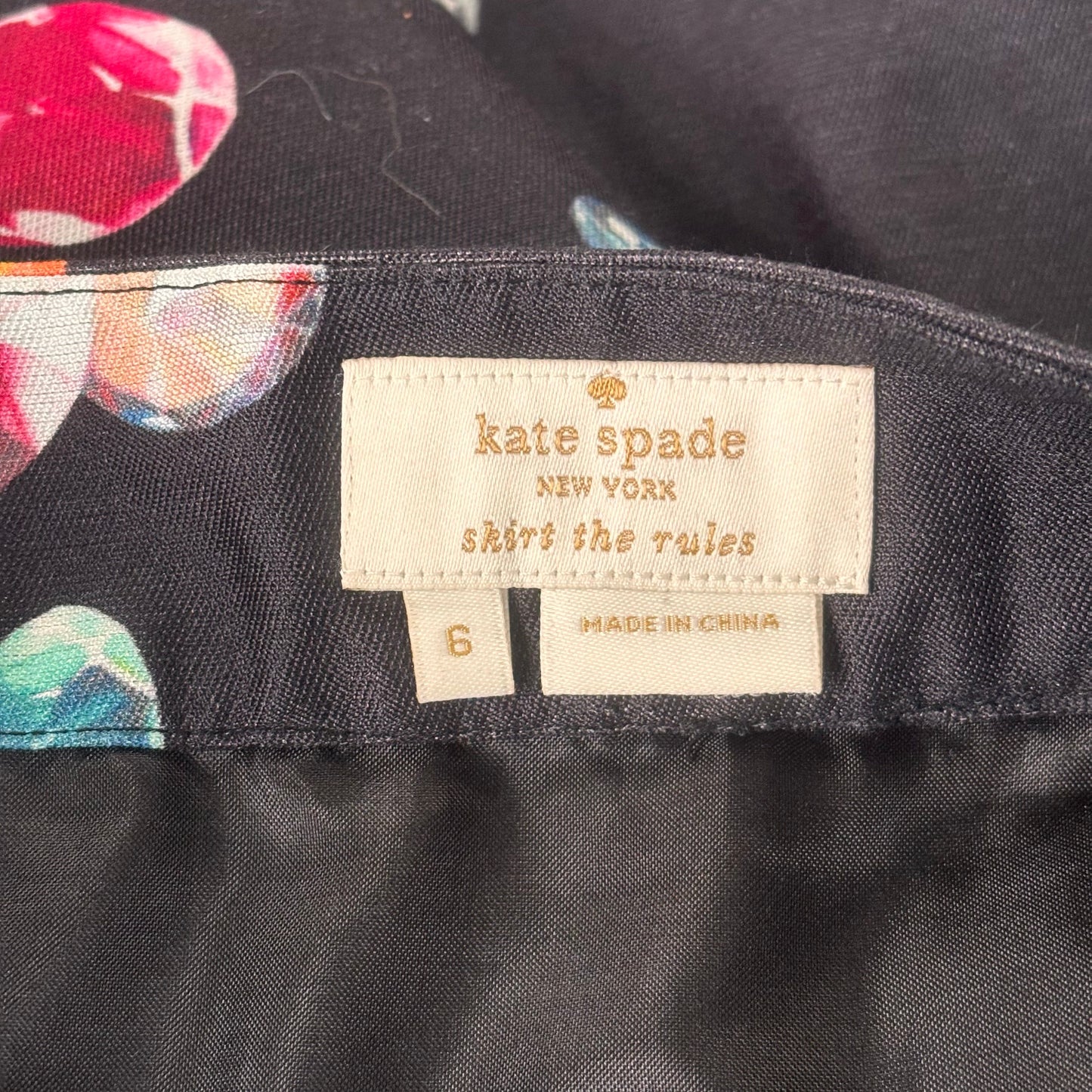 Skirt Designer By Kate Spade In Black & Orange, Size: 6