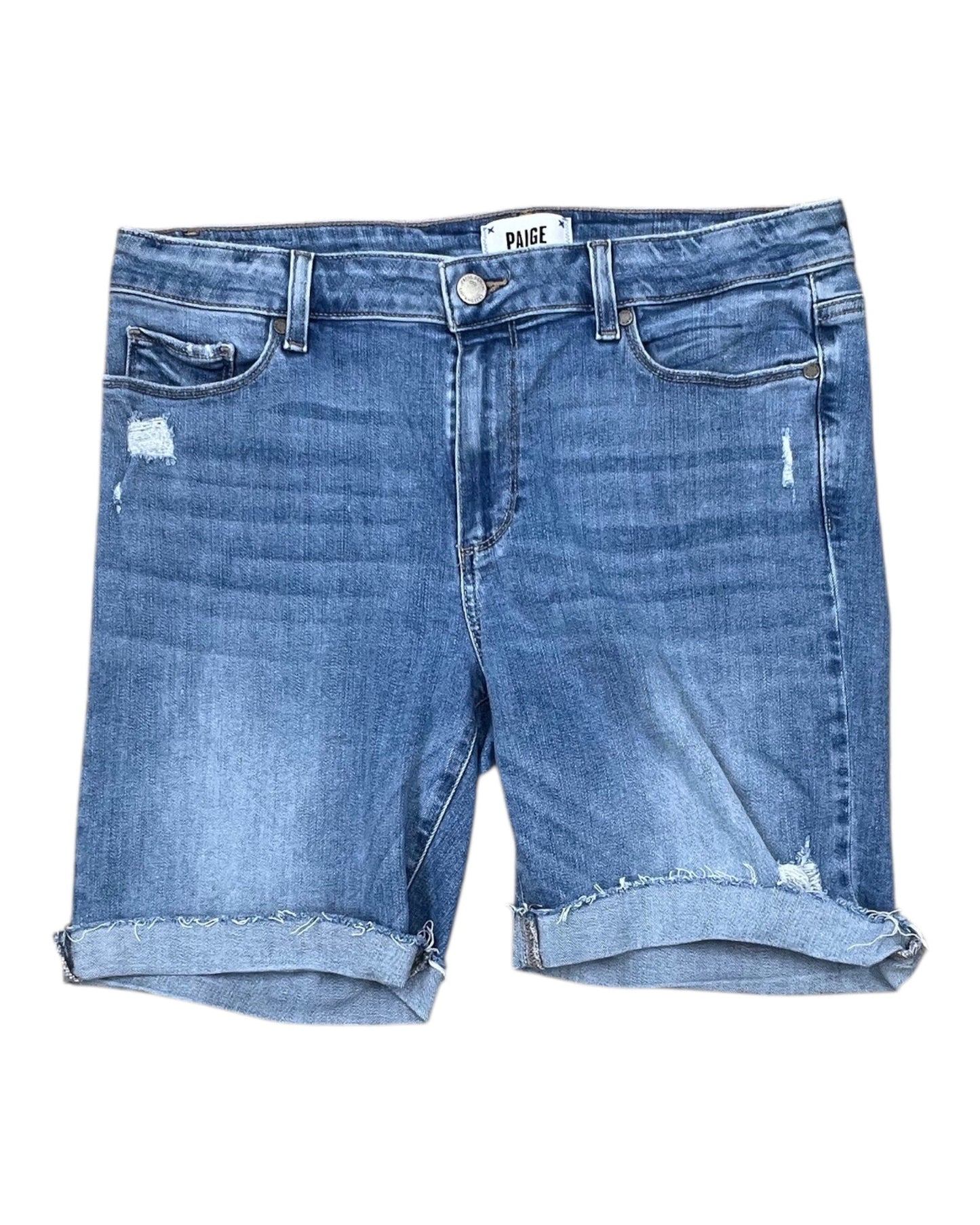 Shorts By Paige In Blue Denim, Size:12