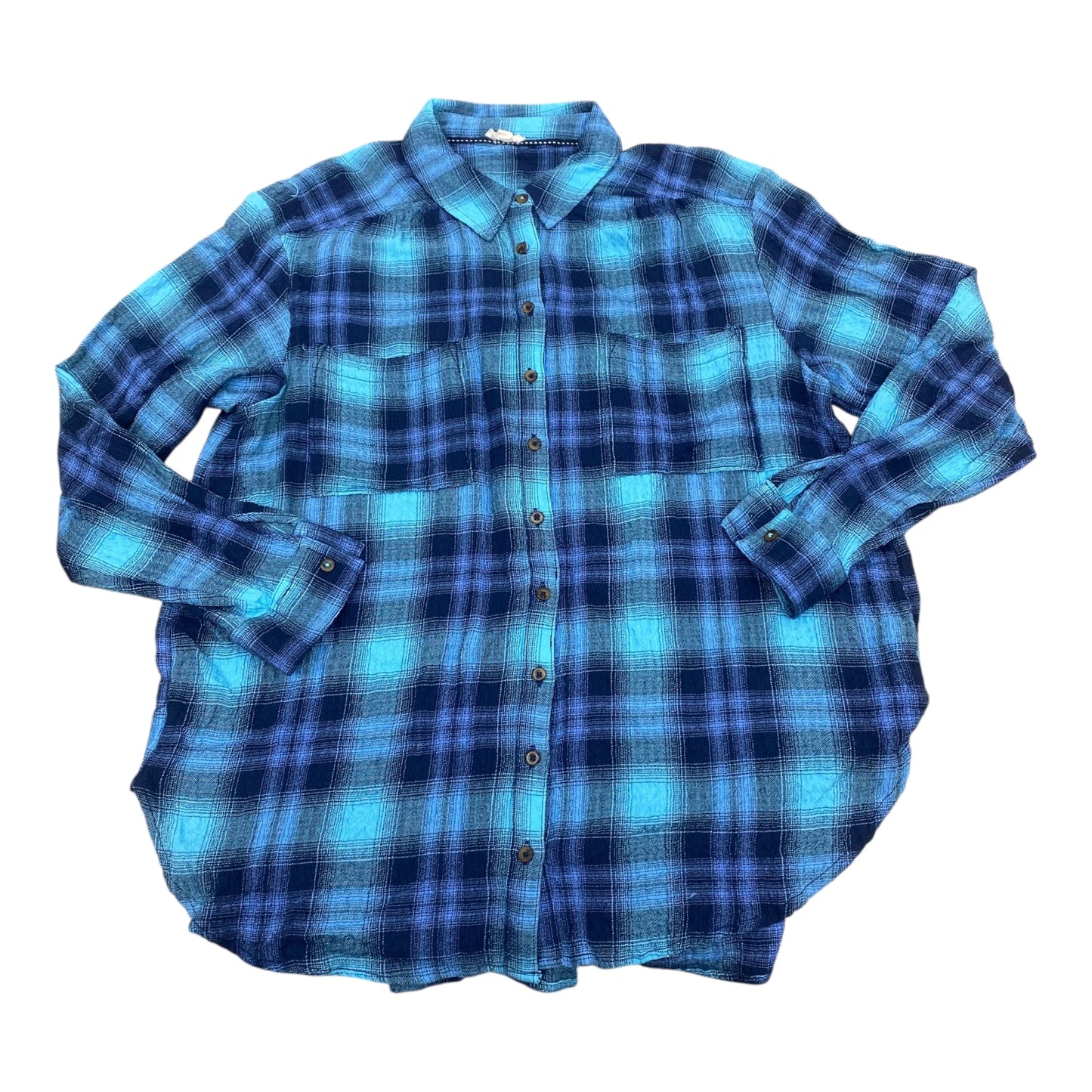 Top Ls By Pilcro In Plaid Pattern, Size:Xl