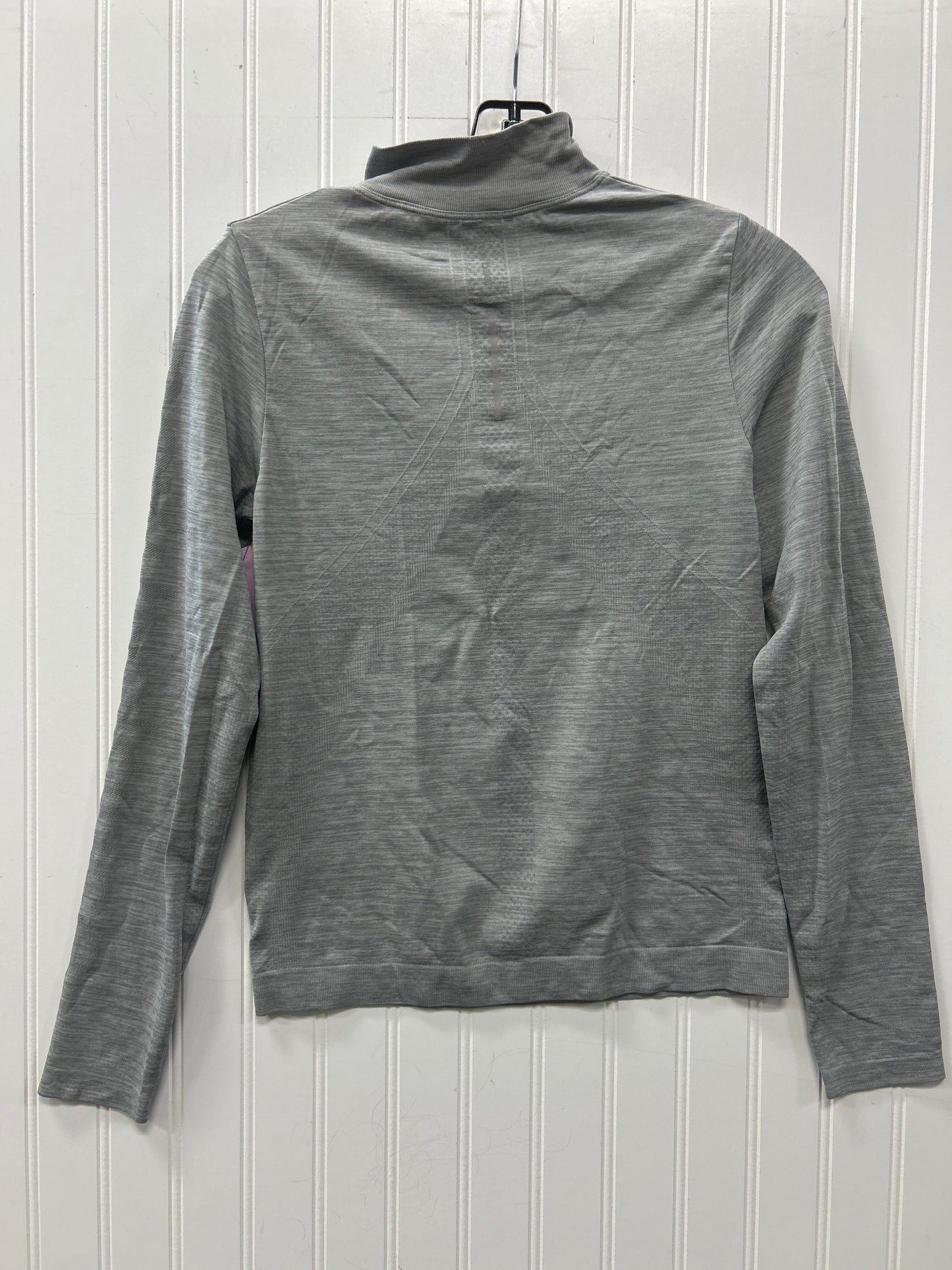 Athletic Top Ls Collar By New Balance In Grey, Size:S