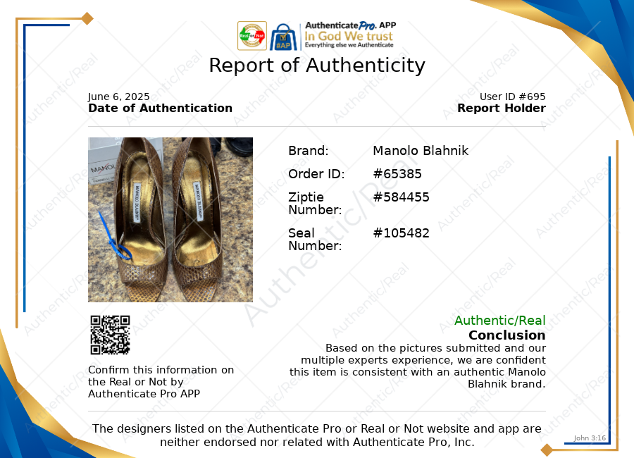 Sandals Luxury Designer By Manolo Blahnik In Gold, Size: 7.5