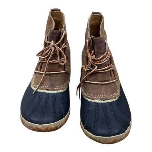 Boots Rain By Sorel In Black & Brown, Size:10