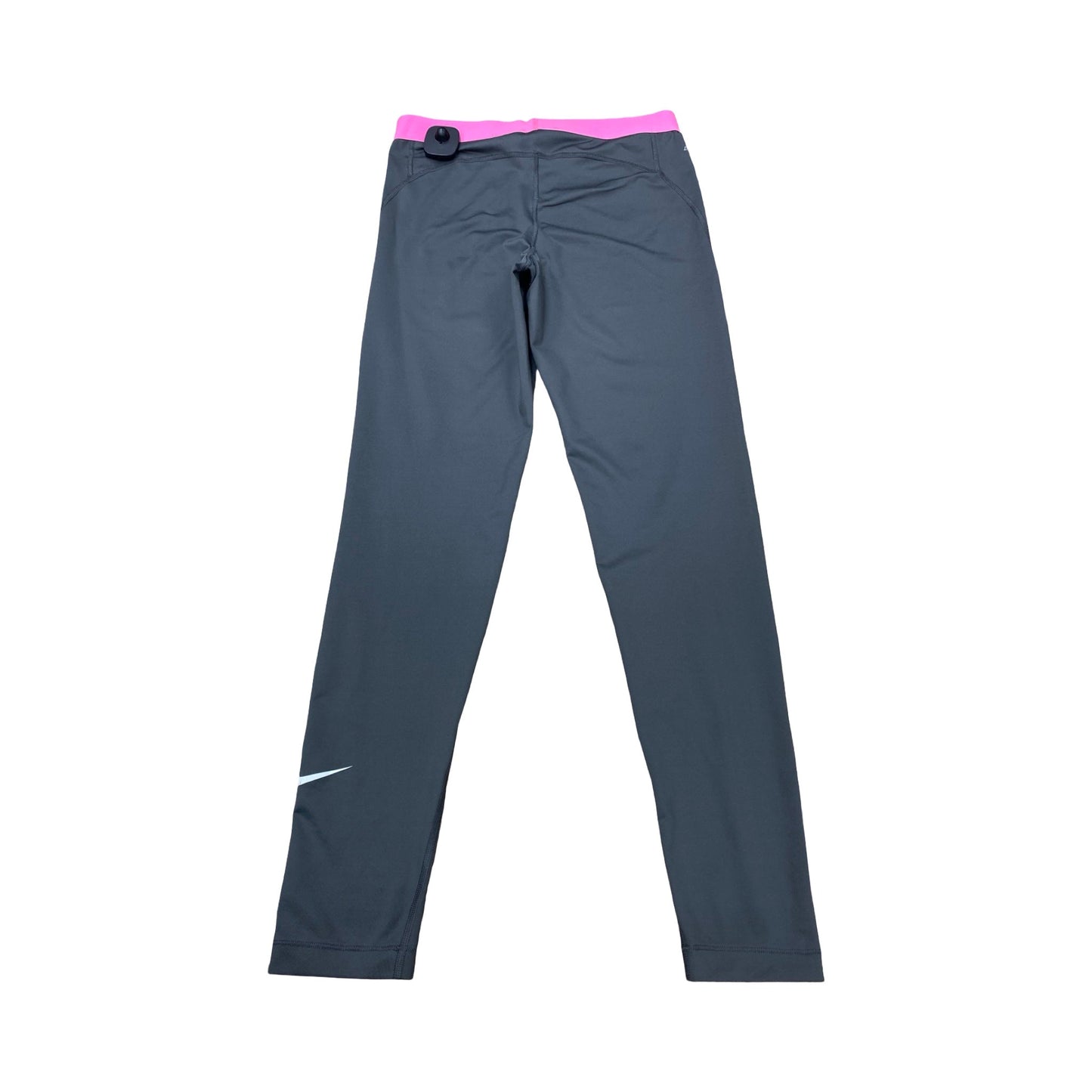 Athletic Leggings By Nike In Grey & Pink, Size:L