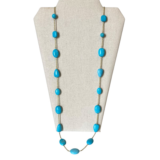 Necklace Chain By CCC In Blue & Gold