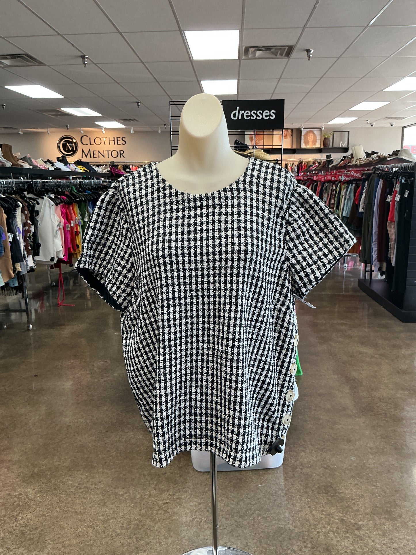 Top Ss By Maeve In Black & White, Size:16
