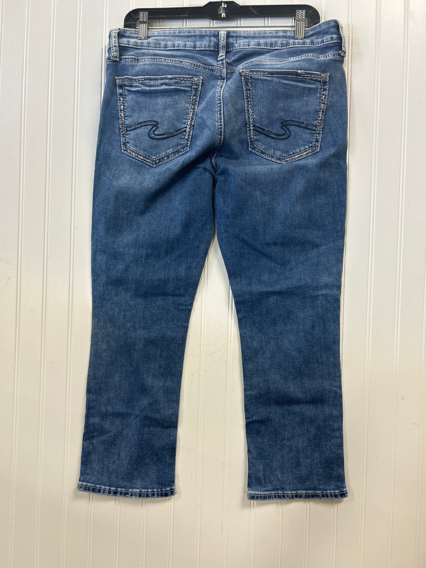 Jeans Wide Leg By Silver In Blue Denim, Size:8