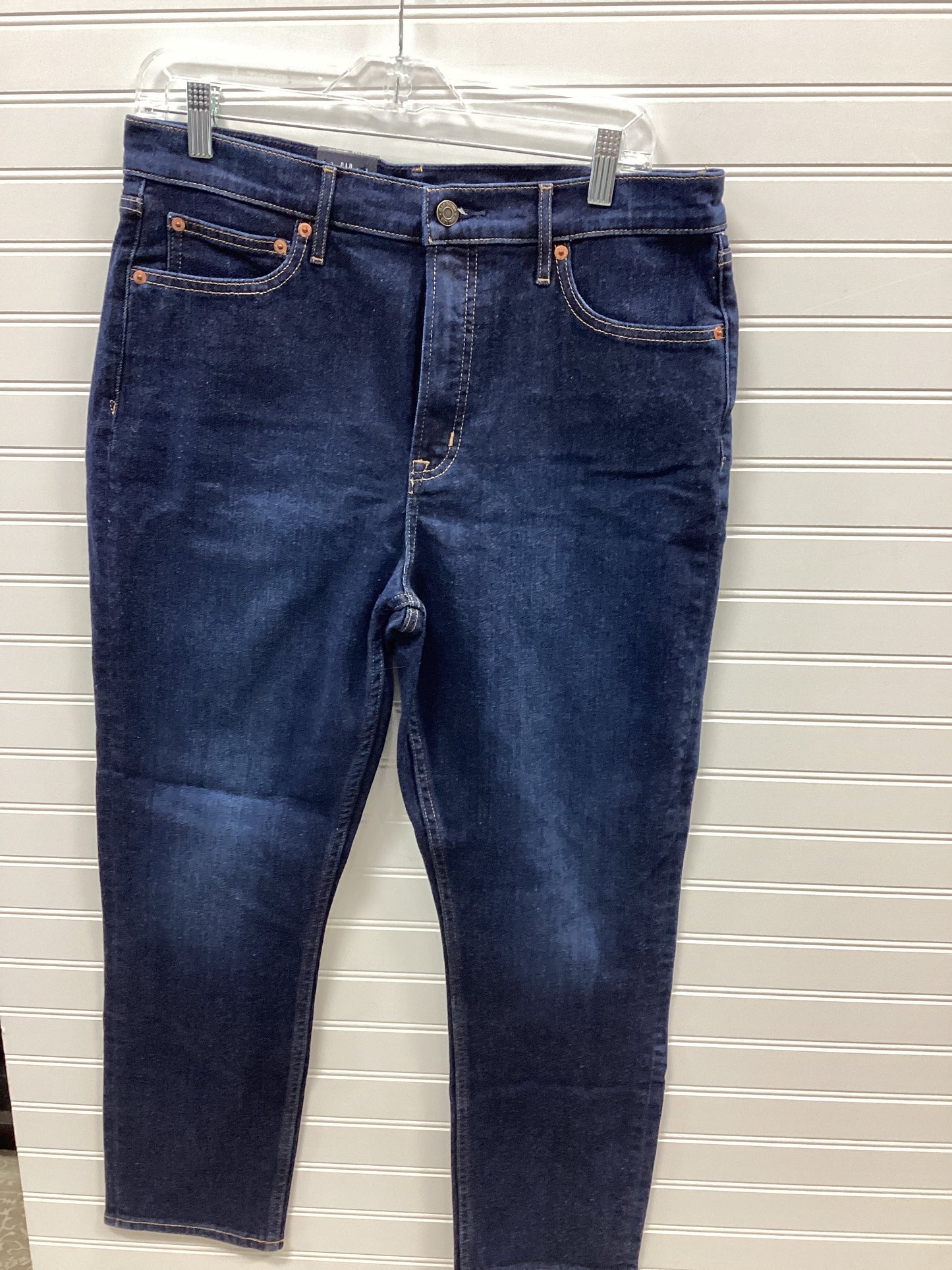 Jeans Straight By Gap In Blue Denim, Size:14