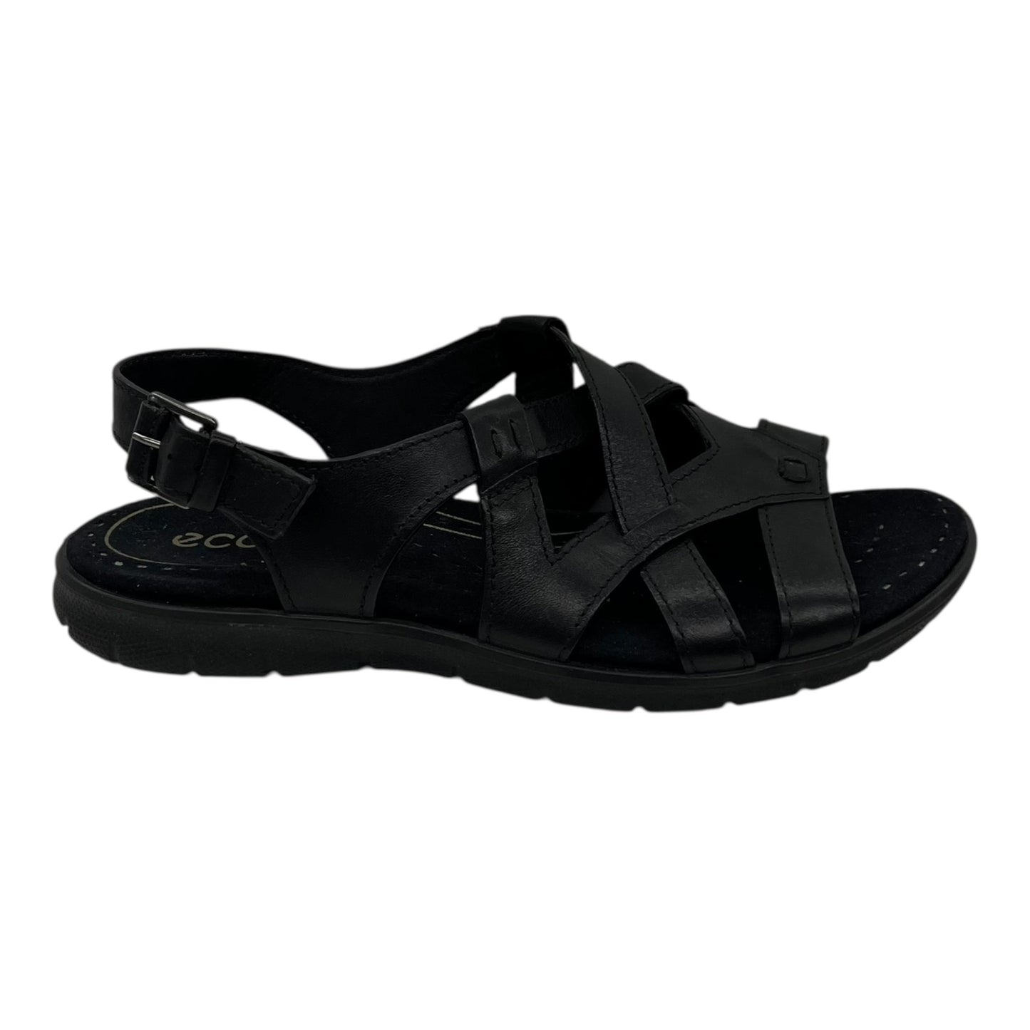 Sandals Flats By Ecco In Black, Size:6.5